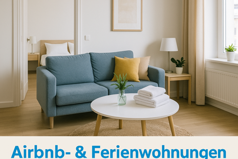 Saubere Airbnb-Ferienwohnung in Berlin nach professioneller Reinigung und Vorbereitung für neue Gäste